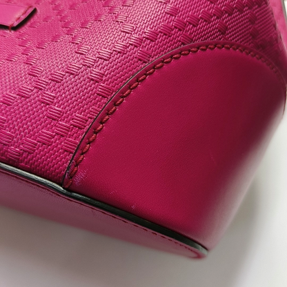GUCCI Diamante Fuchsia Leather Patchwork Crossbody Shoulder Bag Golden hardware-(SKU)-956229075
