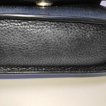 TORY BURCH Britten Black leather crossbody shoulder tote Golden hardware Removable shoulder strap-(SKU)-933116163