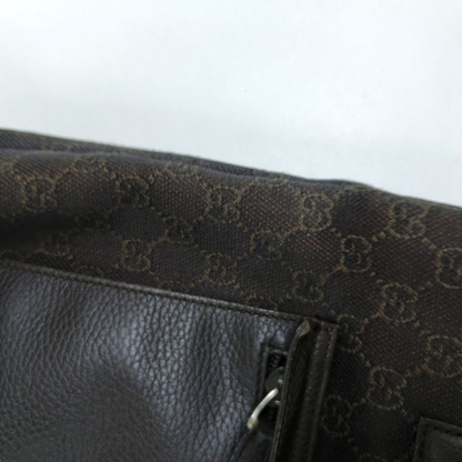 GUCCI Tote bag Brown Canvas Monogrammed Single Shoulder Bag Golden hardware-(SKU)-958908868