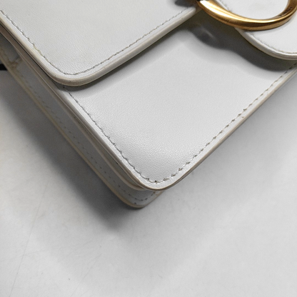 PINKO mini White Cowhide Studs Crossbody Bag Shoulder Bag Golden hardware-(SKU)-944690837