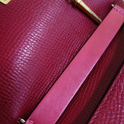 Chloé Drew Medium size Red Cowhide Piggy Bag Single Shoulder Bag Sling Golden hardware-(SKU)-955862500