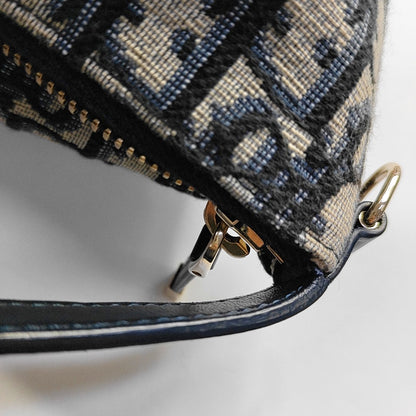 DIOR Diortravel Nomad Medium Grey Canvas Monogram Embroidered Crossbody Bag Tote Bag Golden Hardware-(SKU)-968688987