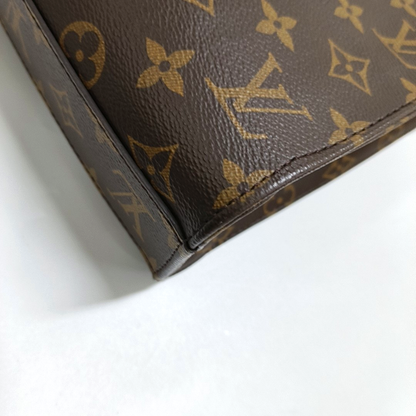 LOUIS VUITTON SAC PLAT BB Brown Coated Canvas Monogram Notepad Bag Crossbody Shoulder Bag Sling Bag Golden Hardware Removable Strap-(SKU)-954740431