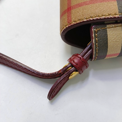 BURBERRY Small size Red Cowhide Single Shoulder Bag Golden hardware Removable shoulder strap-(SKU)-954789335