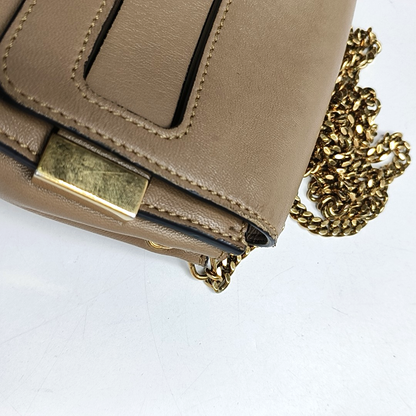 Chloé Elle Brown Leather Crossbody Single Shoulder Bag Golden hardware-(SKU)-957308916