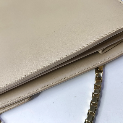 FERRAGAMO Thalia Khaki Calf Leather Crossbody Shoulder Bag Golden hardware Removable shoulder strap-(SKU)-943501059
