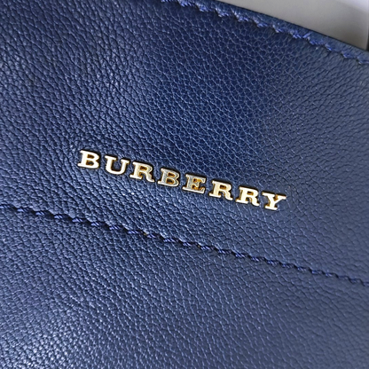 BURBERRY Barnsbury Blue cowhide single shoulder bag Golden hardware Removable shoulder strap-(SKU)-953060003