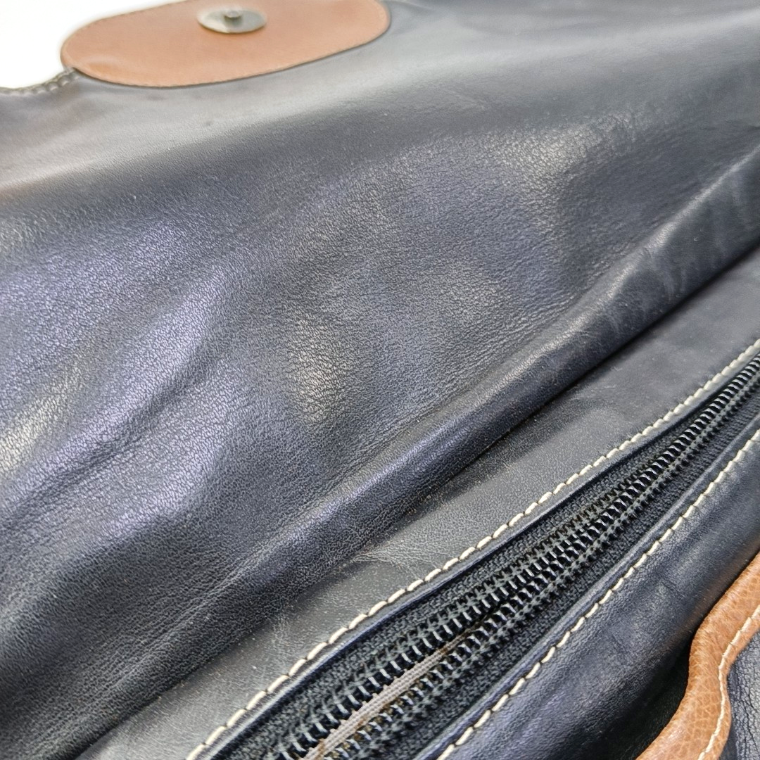 LOEWE Black Leather Embossed Single Shoulder Bag Ruthenium color hardware-(SKU)-959373391