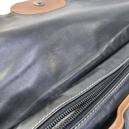 LOEWE Black Leather Embossed Single Shoulder Bag Ruthenium color hardware-(SKU)-959373391