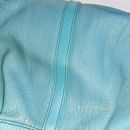 BVLGARI Light Blue Cowhide Single Shoulder Bag Golden hardware-(SKU)-935263487