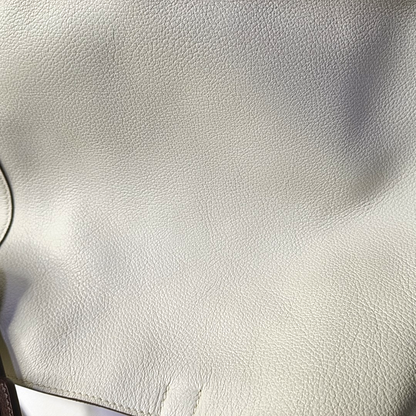 HERMÈS Licol 17 Glacier White Evercolor Leather Shoulder Bag with Silver Hardware, C-(SKU)-945823403