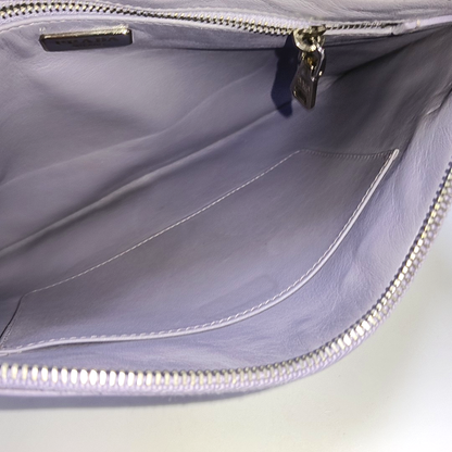 PRADA Light Purple Cowhide Handbag Silver Hardware-(SKU)-957970047
