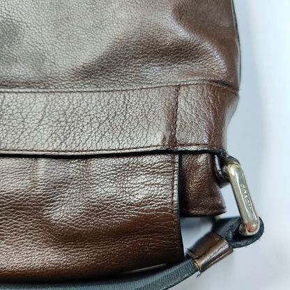 COACH Brown Leather Crossbody Single Shoulder Bag Silver Hardware-(SKU)-943881487