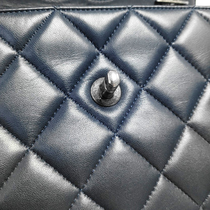 CHANEL TRENDY CC Small Dark Blue Lamb Leather Quilted Single Shoulder Bag Handbag Crossbody Bag Detachable Strap-(SKU)-970291914