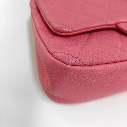 CHANEL CLASSIC FLAP Pink Quilted Calfskin Monogram Shoulder Bag, Handle Bag, Crossbody with Detachable Strap, Pink Hardware, 29 Clasps-(SKU)-966828940
