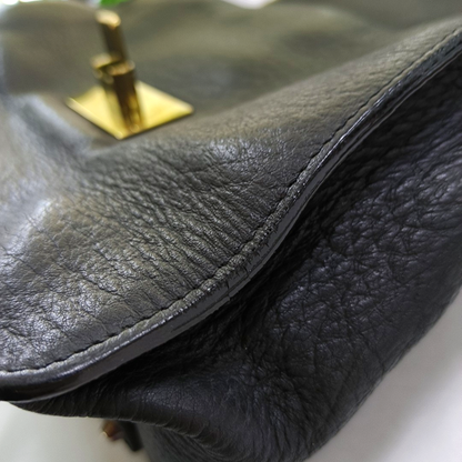 Chloé Sally Medium size Black Leather Single Shoulder Bag Golden hardware-(SKU)-947220516