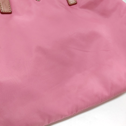 PRADA Tote bag Pink Nylon Logo Single Shoulder Bag Silver Hardware shoulder straps-(SKU)-957386735