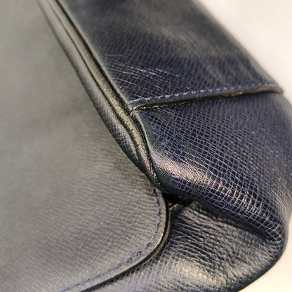 LOUIS VUITTON BOREAL Dark Blue Cowhide Single Shoulder Bag Crossbody Bag Silver Hardware-(SKU)-931854532