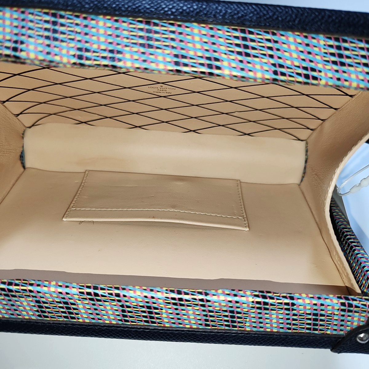 LOUIS VUITTON PETITE MALLE Gray Leather Printed Crossbody Shoulder Bag Silver Hardware Removable Strap-(SKU)-945960647