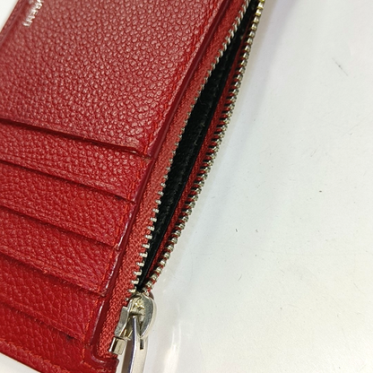 YSL FRAGMENTSRed Cowhide Card Case Complete Accessories-(SKU)-957693346