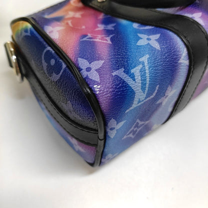 LOUIS VUITTON KEEPALL Nano Multicolor Coated Canvas Monogram Vernis Boston Bag Crossbody Bag Shoulder Bag Tote Bag Adjustable Strap Silver Hardware Removable Strap-(SKU)-966562735