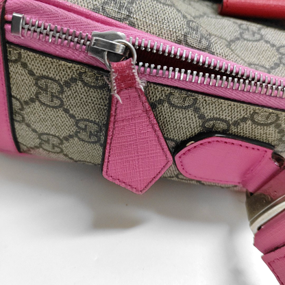GUCCI Multicolor Coated Canvas Monogrammed Printed Single Shoulder Bag Crossbody Bag Silver Hardware-(SKU)-956794063