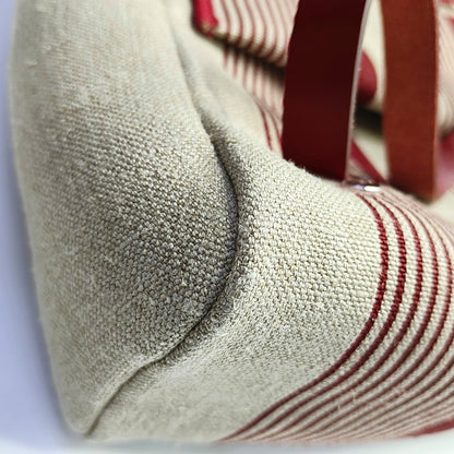 HERMÈS Herbag Beige Canvas Backpack and Tote Bag with Silver Hardware, Detachable Strap, Z-(SKU)-969072208