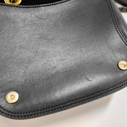 Miu Miu Dahlia Black Cowhide Single Shoulder Bag Crossbody Bag Golden hardware-(SKU)-956647295