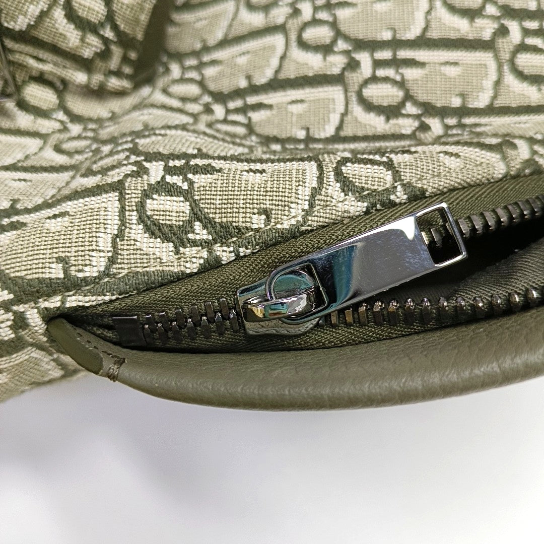 DIOR Rider Beige Canvas Monogram Jacquard Backpack with Silver Hardware-(SKU)-971045126