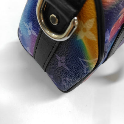 LOUIS VUITTON KEEPALL Nano Multicolor Coated Canvas Monogram Vernis Boston Bag Crossbody Bag Shoulder Bag Tote Bag Adjustable Strap Silver Hardware Removable Strap-(SKU)-966562735