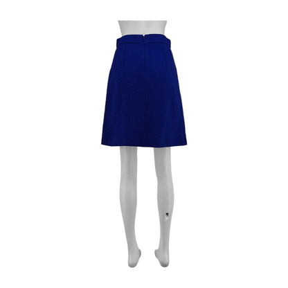 Alexander McQUEEN XScode Spring and Autumn Sapphire Blue Rayon Women's Short Skirt-(SKU)-936543290