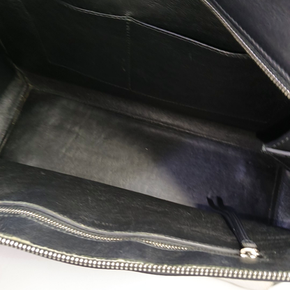 CELINE EDGE Medium size White Leather Handbag Silver Hardware-(SKU)-956017096