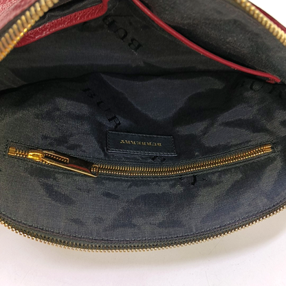 BURBERRY Clifton Medium size Red Cowhide Single Shoulder Bag Handbag Crossbody Bag Golden hardware Removable shoulder strap-(SKU)-954487883