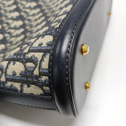 DIOR C'Est Dior Medium Gray Canvas Monogram Jacquard Shoulder Bag with Chain Strap, Gold Hardware, 2 Removable Shoulder Straps-(SKU)-956765138