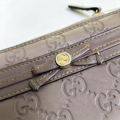 GUCCI Mayfair Purple Cowhide Monogram Embossed Wallet Golden hardware-(SKU)-957633633