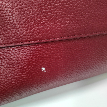 COACH SWAGGER Maroon Cowhide Single Shoulder Bag Handbag Golden hardware Removable shoulder strap-(SKU)-934444817