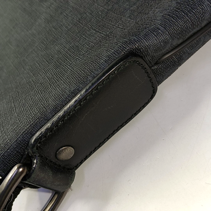 GUCCI Black Coated Canvas Monogram Crossbody Bag Single Shoulder Bag Ruthenium color hardware-(SKU)-957797586