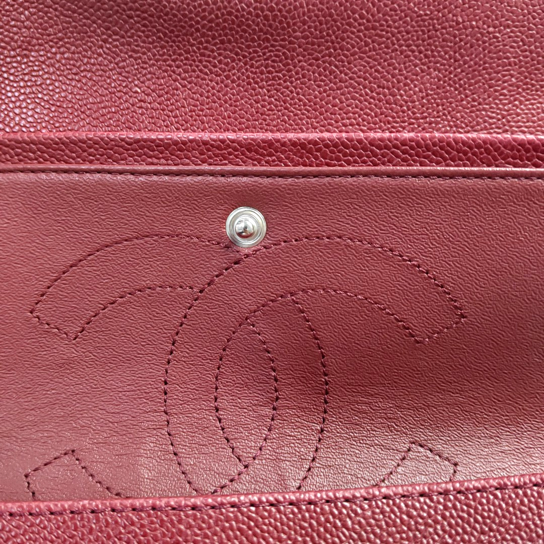 CHANEL 2.55 Large Size Fuchsia Color Pebbled Leather Quilted Crossbody Shoulder Bag with Palladium Hardware, 14 openings-(SKU)-962931310