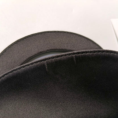 DIOR Lady Dior Mini Size Black Satin Cannage Quilted Diaper Bag Crossbody Shoulder Bag Handbag Silver Hardware Removable Strap-(SKU)-968261144