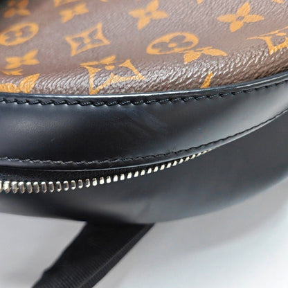 LOUIS VUITTON JOSH Brown Coated Canvas Monogram Backpack, Tote Bag, Silver Hardware-(SKU)-971389459