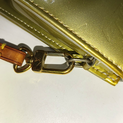 LOUIS VUITTON LEXINGTON Light Green Cowhide Monogrammed Crumpled Shoulder Bag Single Shoulder Bag Golden hardware Removable shoulder strap-(SKU)-939883232