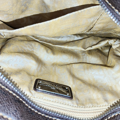 FERRAGAMO Deep brown cowhide single shoulder bag Silver Hardware-(SKU)-944080501
