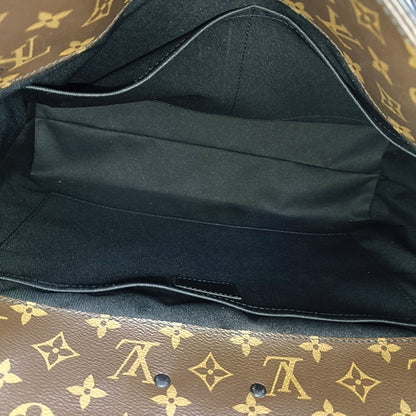 LOUIS VUITTON STEAMER Brown Coated Canvas Monogram Shoulder Bag Tote Bag Crossbody Bag Black Orange Hardware Removable Strap-(SKU)-967590852