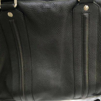 GUCCI Black Leather Single Shoulder Bag Handbag Crossbody Silver Hardware Removable shoulder strap-(SKU)-953641445