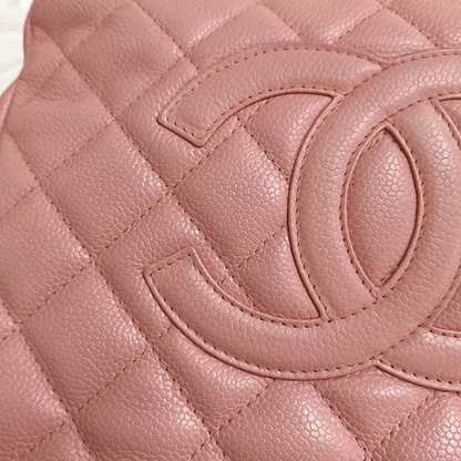 CHANEL CHANEL PST Pink Calfskin Quilted Handbag Gold Hardware 8 Clasp-(SKU)-964725019