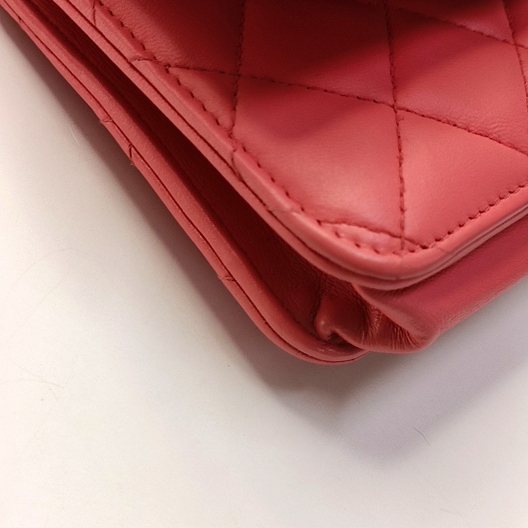 CHANEL TRENDY CC Pink Lamb Leather Quilted Shoulder Bag with Removable Strap-(SKU)-958650278