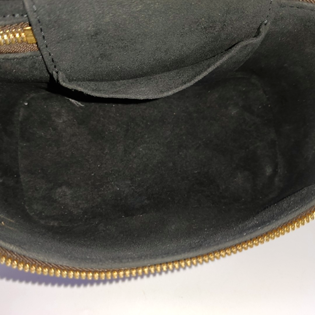 LOUIS VUITTON VANITY CHAIN POUCH Small Brown Coated Canvas Monogram Vernis Cosmetic Bag Shoulder Bag Crossbody Bag Handbag Gold Hardware Removable Shoulder Strap-(SKU)-955510928