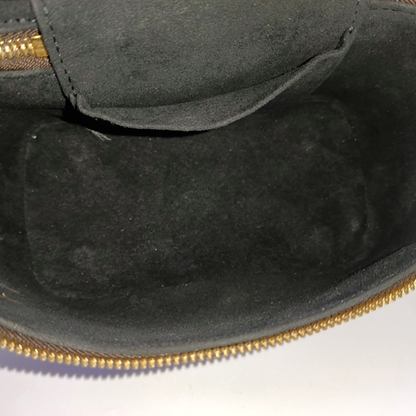 LOUIS VUITTON VANITY CHAIN POUCH Small Brown Coated Canvas Monogram Vernis Cosmetic Bag Shoulder Bag Crossbody Bag Handbag Gold Hardware Removable Shoulder Strap-(SKU)-955510928