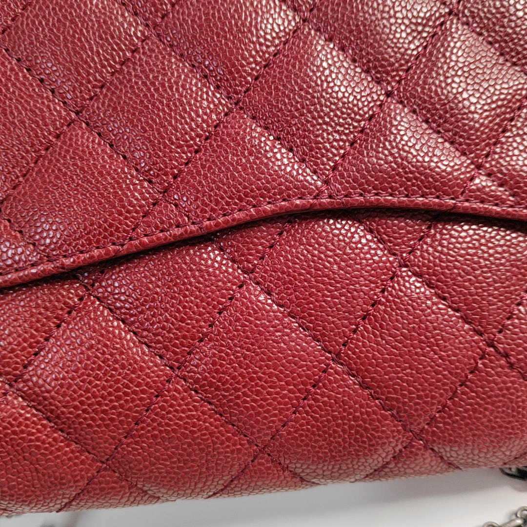 CHANEL 2.55 Large Size Fuchsia Color Pebbled Leather Quilted Crossbody Shoulder Bag with Palladium Hardware, 14 openings-(SKU)-962931310