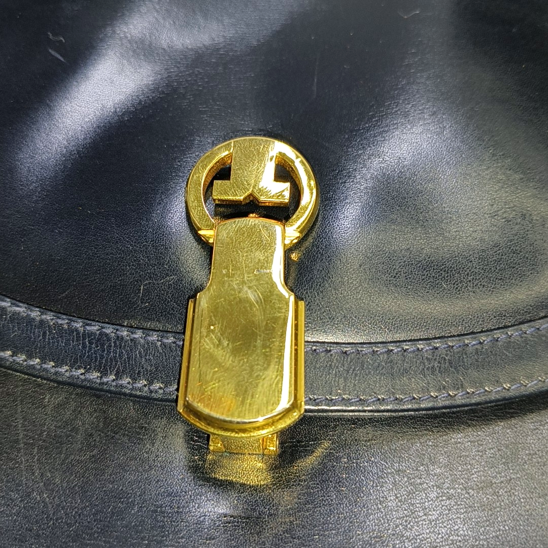 GUCCI Black Leather Single Shoulder Bag Golden hardware-(SKU)-932491490